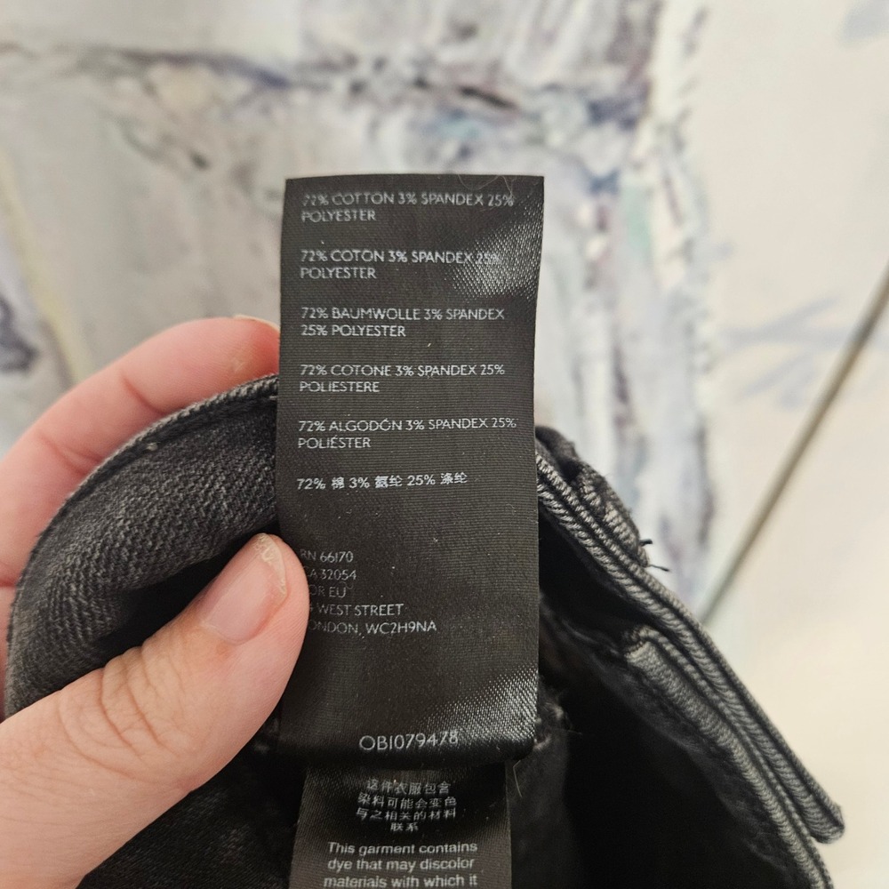 Pilcro and the Letterpress Anthropologie High Rise Moto Denim Leggings Black 25 - Picture 7 of 11